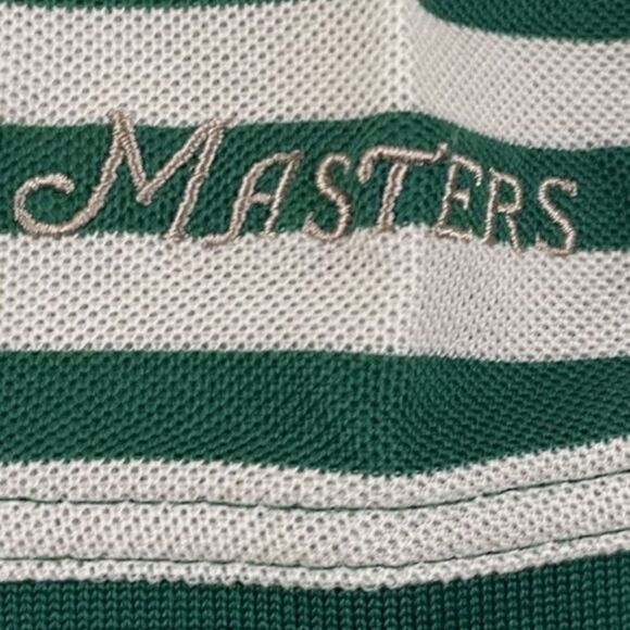 Masters Collection Mens Golf Shirt Green White Striped Augusta National M - Picture 3 of 6